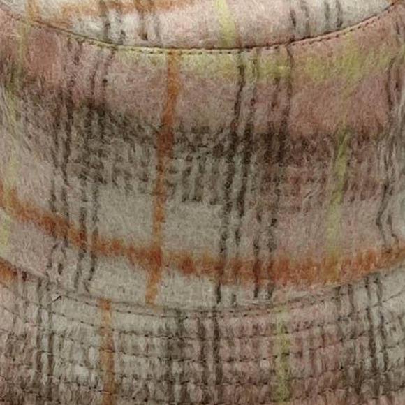 Pink Plaid Pattern Bucket Hat - Picture 4 of 4